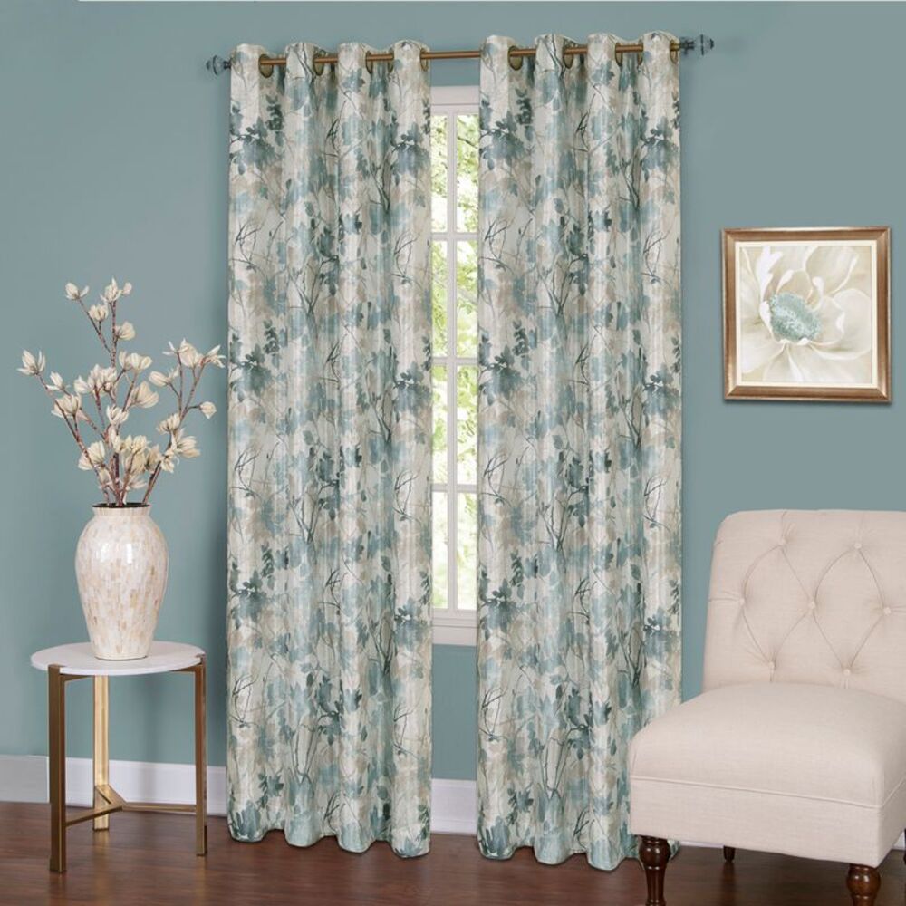 50 x 63 in. Tranquil Lined Grommet Window Curtain Panel, Mist